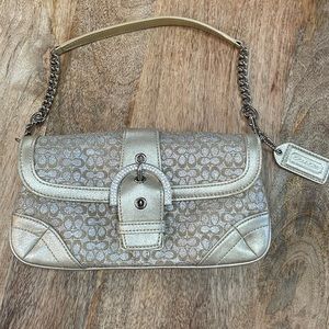 Coach mini gold purse